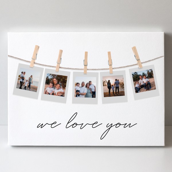 Photo and Text Collage Canvas Gift